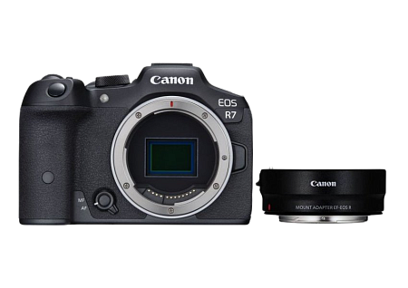 DC Canon EOS R7 BODY & Adapter EF-EOS R for EF-S and EF lenses