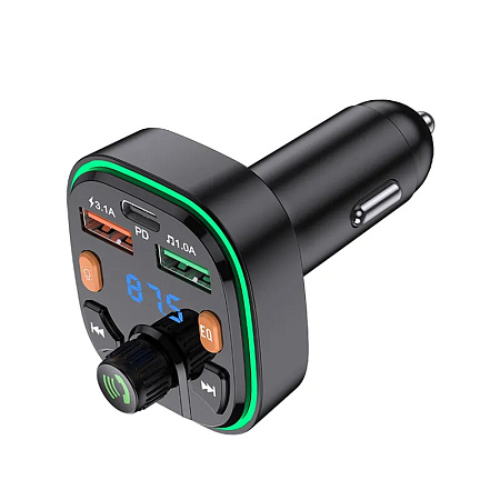 Jokade FM Transmitter with Car Charger 18W JH007, Black