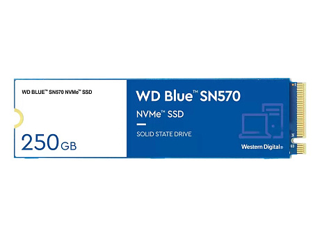 .M.2 NVMe SSD    250GB WD  Blue SN570 [PCIe 3.0 x4, R/W:3300/1200MB/s, 190/210K IOPS, TLC BiCS5]