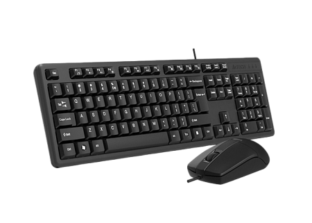 Keyboard & Mouse A4Tech KK-3330, 12Fn Keys, Laser Engraving, Splash Proof, 1200 dpi, 3 buttons, 1.5m Keyboard & Mouse A4Tech KK-3330, 12Fn Keys, Laser Engraving, Splash Proof, 1200 dpi, 3 buttons, 1.5m
