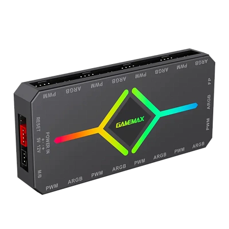 Концентратор вентилятора Gamemax V4.0 ARGB+PWM Controller (V4.0), Чёрный