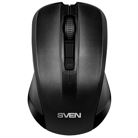 Wireless Mouse SVEN RX-270W, 800-1600 dpi, 4 buttons, Ambidextrous, 65g., 1xAA. 2.4Ghz, Black