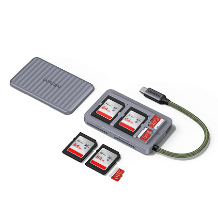 UGREEN CM868 3-Slot SD / microSD Card Reader Case 5Gbps USB-C