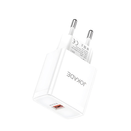Jokade Wall Charger 1*USB-A, 3A, 22.5, JB097, White