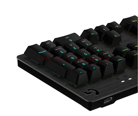 Gaming Keyboard Logitech G512, Mechanical, GX Blue Clicky, Aluminum, USB passthrough, Macro, RGB, 1.