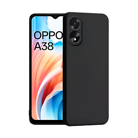 Helmet Case Liquid Silicone Oppo A38, Black Helmet Case Liquid Silicone Oppo A38, Black