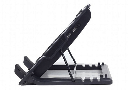 Notebook Cooling Pad Gembird NBS-1F17T-01, up to 17'', 1x150 mm fan, Adjustable angle, LED light