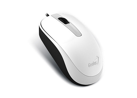 Mouse Genius DX-120, 1200 dpi, 3 buttons, Ambidextrous, 85g, 1.5m, USB, White