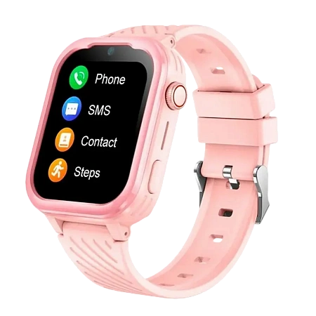 Детские часы Wonlex KT15 Pro, Розовый, iphone, xiaomi, samsung, oppo, чехол, стекло
