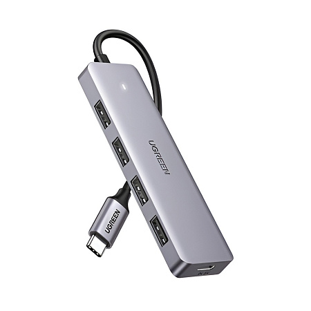 UGREEN HUB 4in1 USB-C to 4*USB-A3.0, PD 24W | CM219, Gray