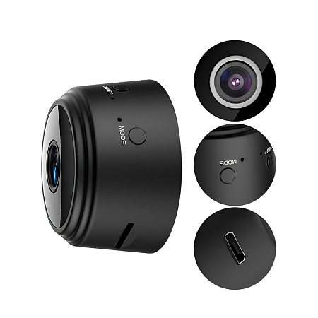 Mini WiFi Security Spy Camera A9, Black