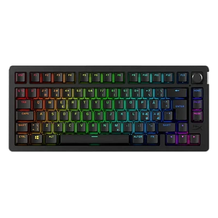 Клавиатура HyperX Alloy Rise 75, Беспроводное, Чёрный