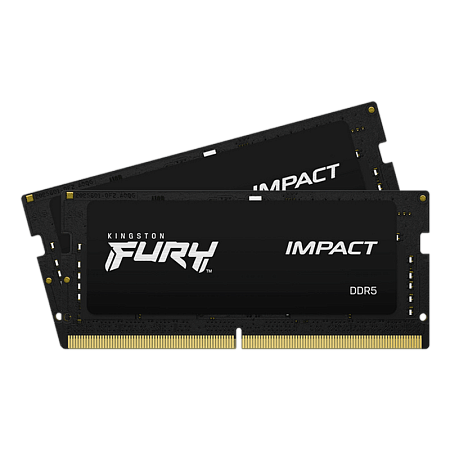 32GB DDR5-6000MHz SODIMM Kingston FURY Impact (Kit of 2x16GB) (KF560S38IBK2-32), CL38, 1.35V, Black