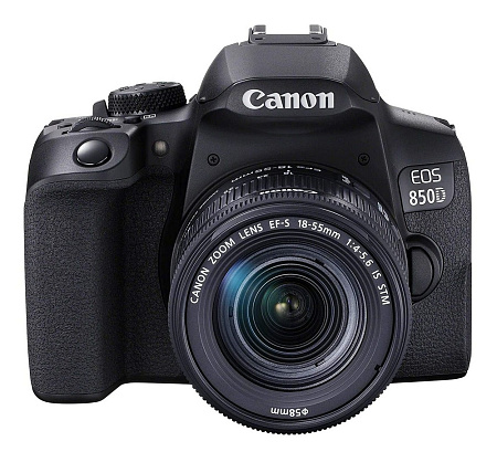 Зеркальный фотоаппарат Canon EOS 850D + EF-S 18-55 IS, Чёрный