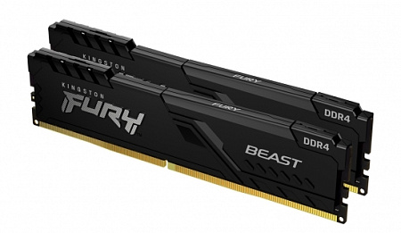 16GB DDR4-3000MHz  Kingston FURY Beast (Kit of 2x8GB) (KF430C15BBK2/16), CL15-17-17, 1.35V,Black