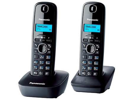 Dect Panasonic KX-TG1612UAH, Grey, Dect Cordless + доп.трубка, iphone, xiaomi, samsung, oppo, чехол, стекло