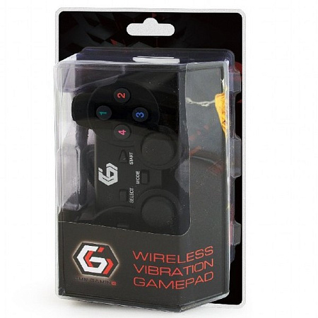 Wireless Gamepad GMB JPD-WDV-01, 4 axes D-Pad, 2 mini joysticks, 12 buttons, 2xAA, Dual vibration
