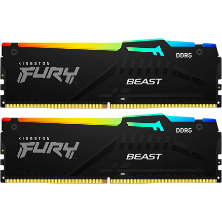 .32GB DDR5-5200MHz  Kingston FURY Beast RGB (Kit of 2x16GB)  (KF552C40BBAK2-32), CL40-40-40, 1.25V,B