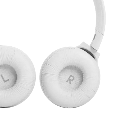 Headphones  Bluetooth  JBL T510BT, White, On-ear (USA)