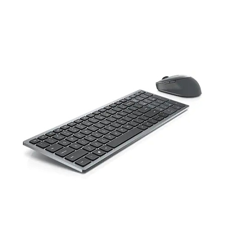 Wireless Keyboard & Mouse Dell Multi-Device KM7120W, Multimedia Keys, 2.4Ghz/BT, Russian, Titan Grey