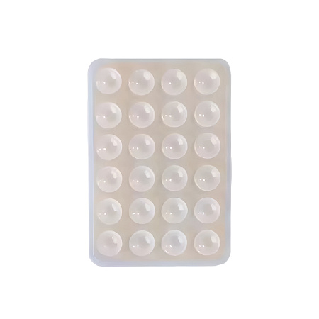 WOO Silicone Suction Cup Phone Mount Pad, 3M Adhesive, 24-Piece Backing, Transparent
