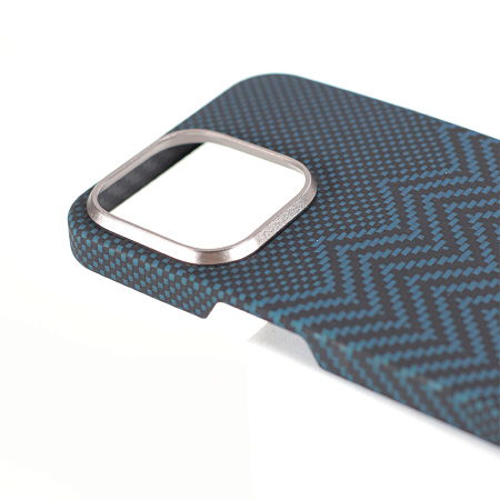 VANTA Case Carbon Ring Weaving M Magsafe for  iPhone 16 Pro, M-Blue