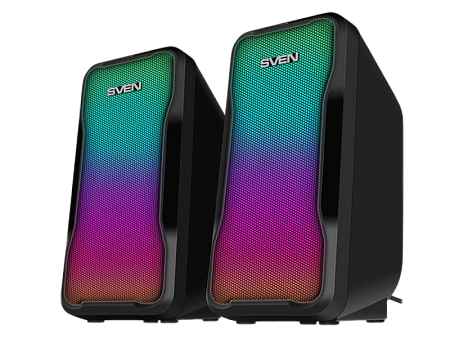 Speakers SVEN "435" Black, 10w, USB power / DC 5V, RGB Light