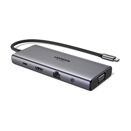 UGREEN Docking Station 11in1 USB-C to 1*HDMI 4K@60Hz + 1*VGA + 2*USB-C3.2 + 1*USB-A3.2 + 1*USB-A3.0 + 1*LAN + 1*SD + 1*TF + 3.5mm + PD 100W | CM639, G UGREEN Docking Station 11in1 USB-C to 1*HDMI 4K@60Hz + 1*VGA + 2*USB-C3.2 + 1*USB-A3.2 + 1*USB-A3.0 + 1*LAN + 1*SD + 1*TF + 3.5mm + PD 100W | CM639, G