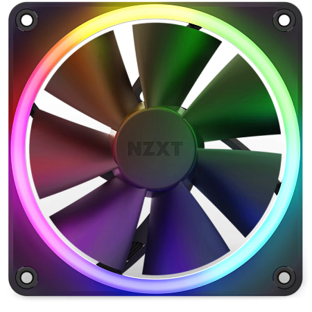 PC Case Fan NZXT F120 RGB, 120x120x26mm, 18 LEDs, 17-27.5dB, 14-50CFM, 500-1800RPM, FDB, 4 Pin, Blac PC Case Fan NZXT F120 RGB, 120x120x26mm, 18 LEDs, 17-27.5dB, 14-50CFM, 500-1800RPM, FDB, 4 Pin, Blac