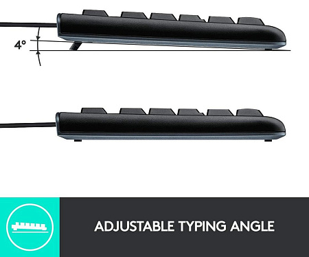 Keyboard & Mouse Logitech MK120, Thin profile, Spill-resistant, Quiet typing, 1000dpi, 3 buttons, 1.