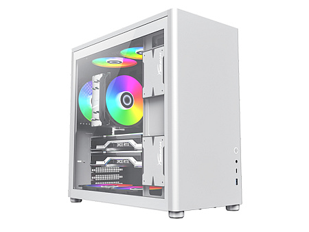 Case ATX GAMEMAX Spark Pro, w/o PSU, 0.8/0.6mm, Front Metal, Dual Side Tempered Glass, Dust Filter, 