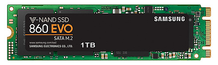 .M.2 SATA SSD 1.0TB Samsung 860 EVO "MZ-N6E1T0BW" [R/W:550/520MB/s, 97 IOPS, MJX, V-NAND 3bit MLC]
