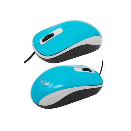 Mouse Genius DX-110, 1000 dpi, 3 buttons, Ambidextrous, 85g, 1.5m, USB, Blue
