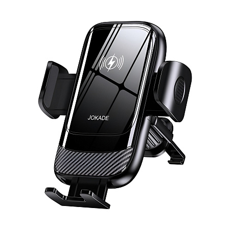 Jokade Car Holder Air Outlet Wireless Charging 15W JH033, Black Jokade Car Holder Air Outlet Wireless Charging 15W JH033, Black