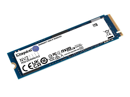 .M.2 NVMe SSD 1.0TB  Kingston  NV2 [PCIe 4.0 x4, R/W:3500/2100MB/s, 320TBW, 3D-NAND QLC]