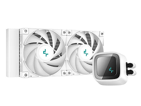 AIO Liquid Cooling Deepcool "LS520 White" (<32.9dBA, 85.85CFM, 2x120mm, ARGB LED, 1305g.)