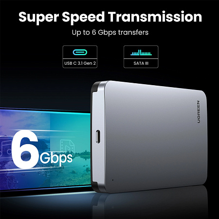 UGREEN CM300 2.5" SATA HDD / SSD Enclosure 6Gbps USB-C