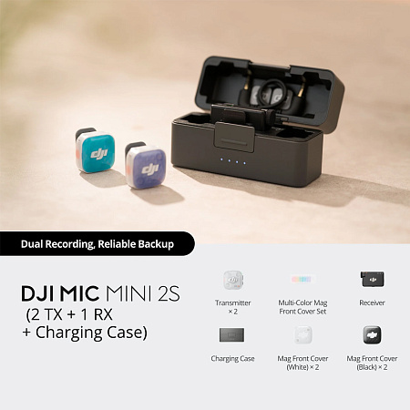 DJI Mic Mini 2S (2TX + 1RX+ Charging case) Wireless Lavalier Microphone