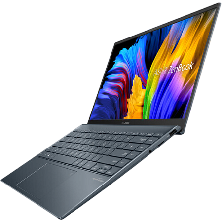 Ноутбук 14" ASUS Zenbook 14 UM425QA, Pine Grey, AMD Ryzen 5 5600H, 16Гб/512Гб, Без ОС