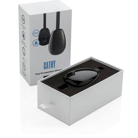 Cathy Protection XD Design Charm, P330.731 for City Bags (with SOS Alarm and App), Black Cathy Protection XD Design Charm, P330.731 for City Bags (with SOS Alarm and App), Black