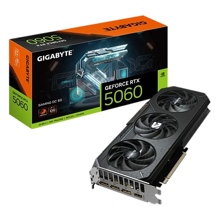 Видеокарта Gigabyte GV-N5060GAMING OC-8GD, 8GB GDDR7 128бит,процессоры ,оперативная память, ssd, M2, hdd, кейсы