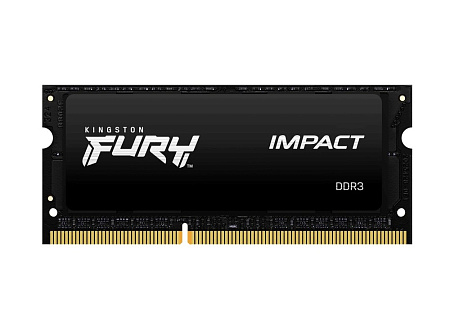 8GB DDR3 1600MHz SODIMM 204pin Kingston FURY Impact (KF316LS9IB/8), CL9-9-9, 1.35V, Black 8GB DDR3 1600MHz SODIMM 204pin Kingston FURY Impact (KF316LS9IB/8), CL9-9-9, 1.35V, Black