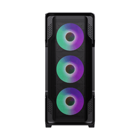 Case EATX GAMEMAX Siege, w/o PSU, 0.6mm, 4x120mm ARGB, ARGB Hub, Tempered Glas, Front Mesh, DF, 1xUS Case EATX GAMEMAX Siege, w/o PSU, 0.6mm, 4x120mm ARGB, ARGB Hub, Tempered Glas, Front Mesh, DF, 1xUS