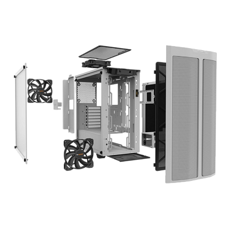 Case ATX be quiet! Pure Base 500 DX, w/o PSU, 3x140mm, 2xARGB Strips, Tempered Glass, Dust filters, 