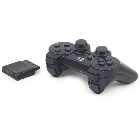 Wireless Gamepad GMB JPD-WDV-01, 4 axes D-Pad, 2 mini joysticks, 12 buttons, 2xAA, Dual vibration