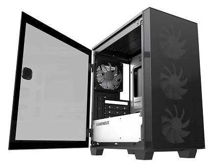 Case mATX GAMEMAX Aero Mini, w/o PSU, 0.6mm, 4x120mm ARGB, ARGB Hub, Front Mesh, Tempered Glass, DF,