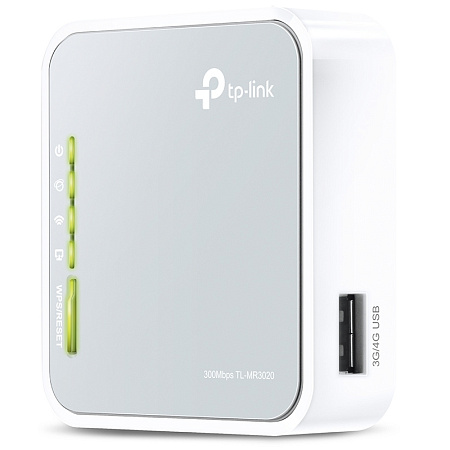 3G/4G Wi-Fi N TP-LINK Router, "TL-MR3020", 150Mbps, USB2.0 for Modem