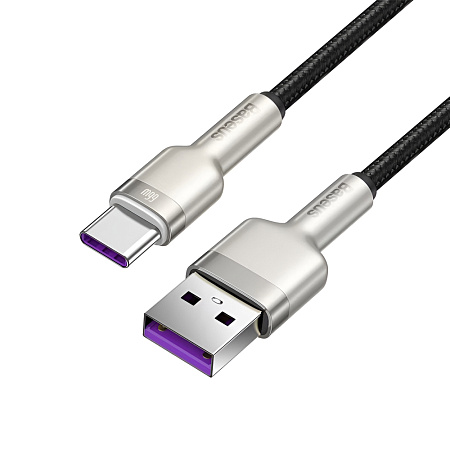 Baseus Cable USB-A to Type-C 66W, 3A, 1m, Metal, Cafule Series, Black