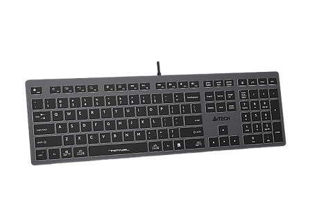 Keyboard A4Tech FX60, 12 Fn keys, Ultra slim, Scissor Switch Keys, Chocolate Keycaps, Splash Proof, 