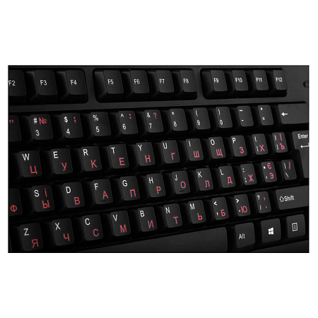 Keyboard SVEN KB-S300, Classic layoutt, Splash proof, 1.5m, USB, EN/RU, Black